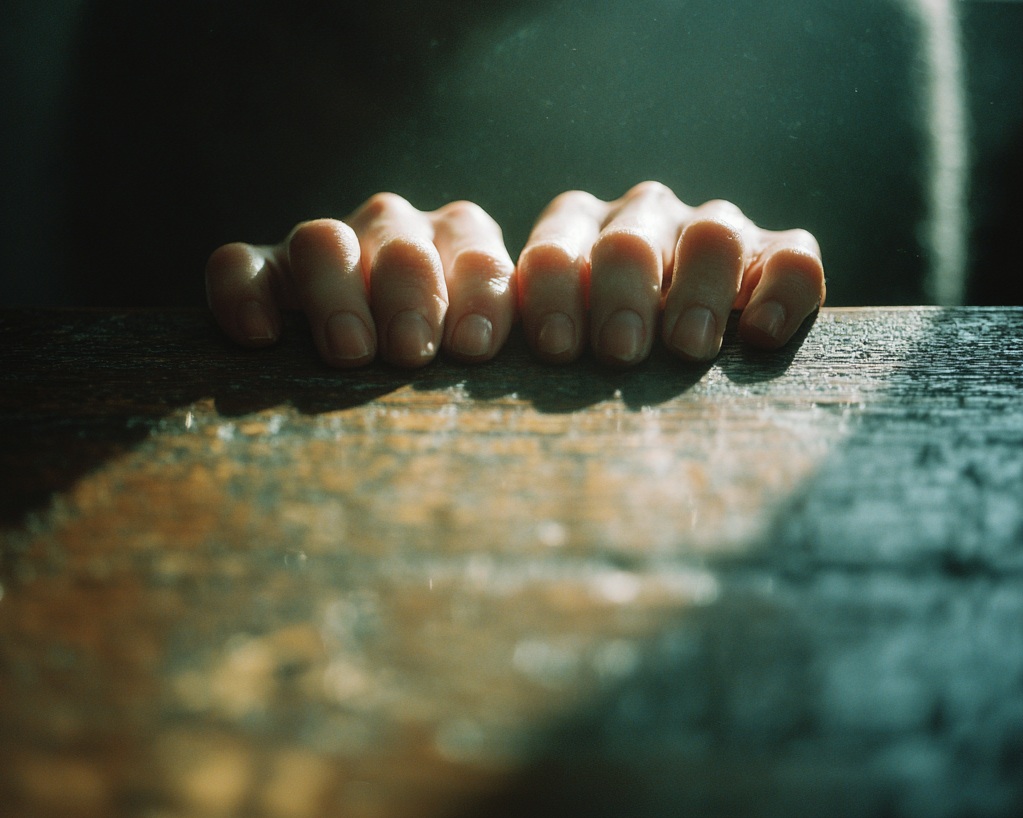 Les mains d'une femme agrippant une table | Source : Midjourney
