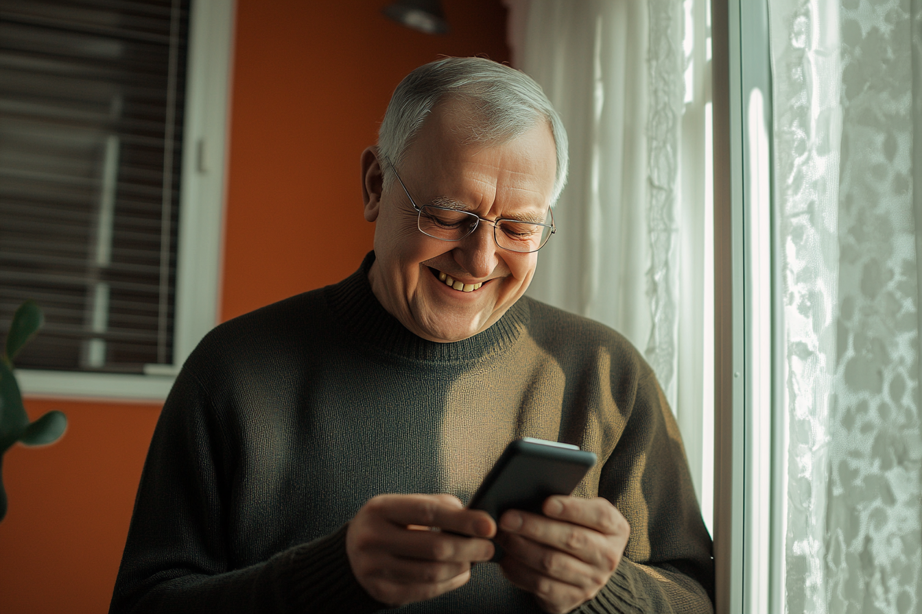 Un homme vérifiant ses messages sur son téléphone | Source : Midjourney