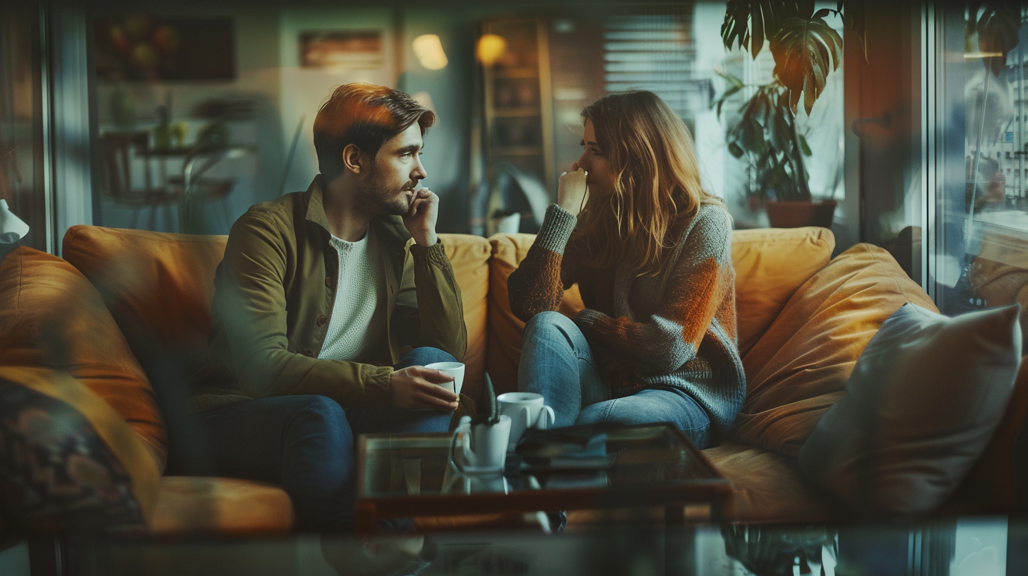 Un couple en train de parler | Source : Midjourney