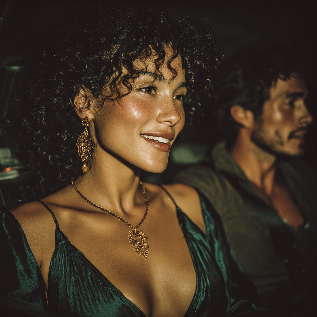 Un couple heureux en voiture | Source : Midjourney