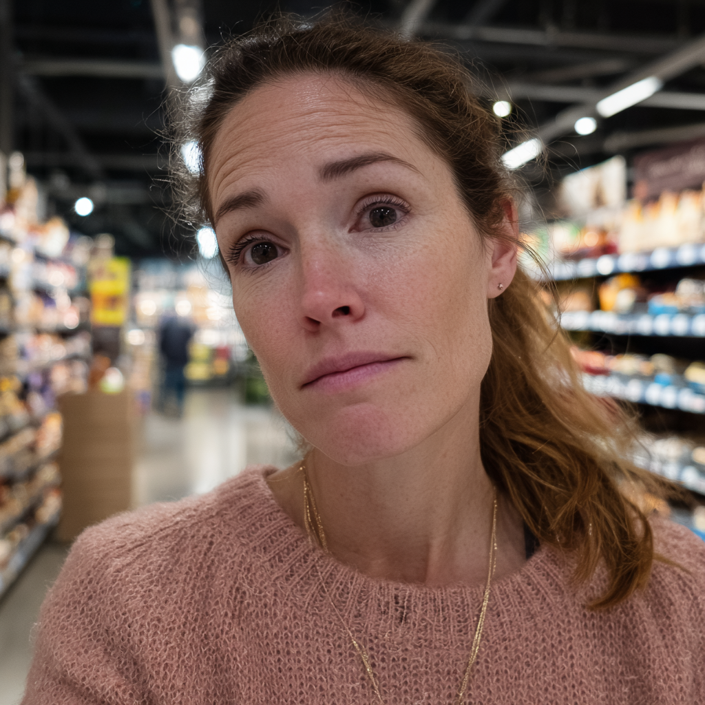 Une femme portant un pull rose | Source : Midjourney